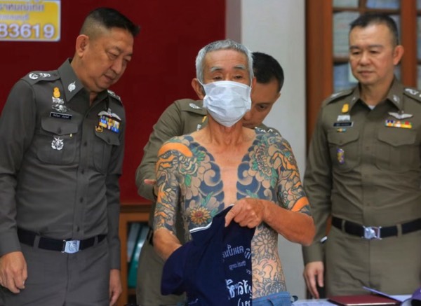 Japanese Yakuza boss arrested and identified in Thailand by tatoos