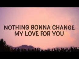 Nothings gonna change my love for you..