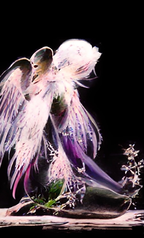 Angels crying tears of joy on the seeds of life