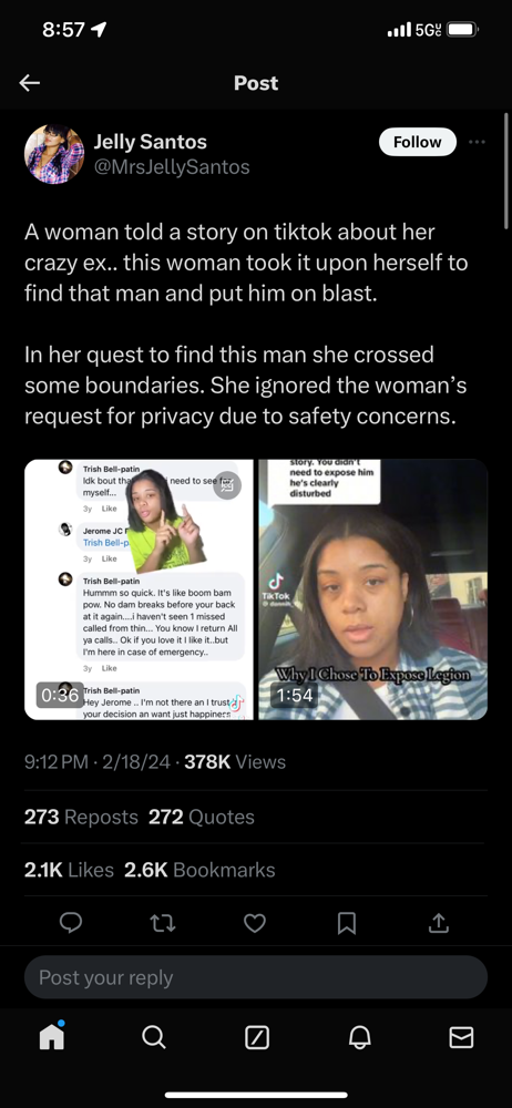 Random tries to expose abuser from another woman’s Tiktok story