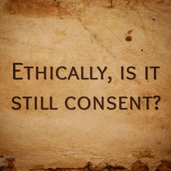 Ethical/moral questions around non-sexual consent.