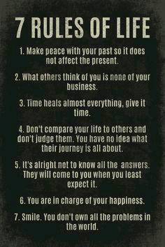 " 7 RULES OF LIFE "