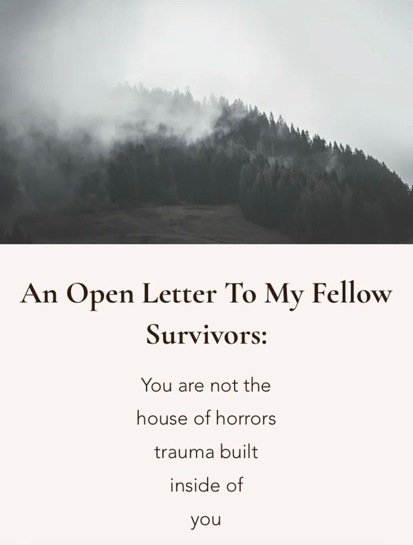 An Open Letter To My Fellow Survivors A Poem By Elizabeth Gade