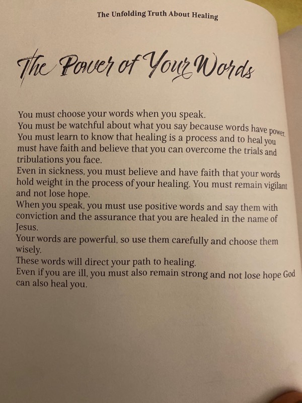 "The Power of Your Words"