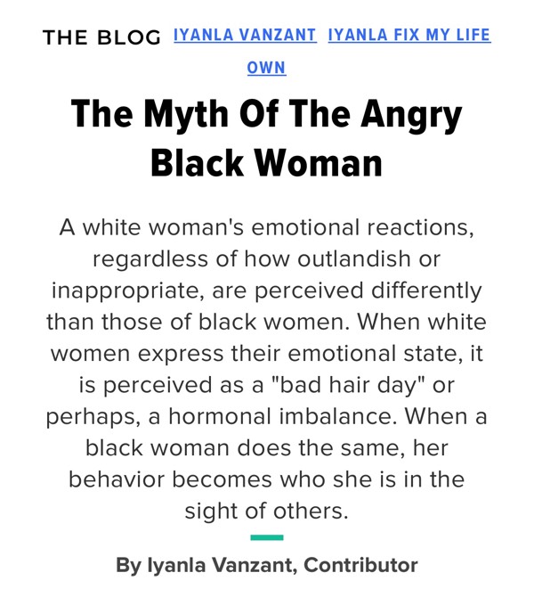 #Rant "angry black woman" it’s the default setting for a lot of white women dealing with black women.
