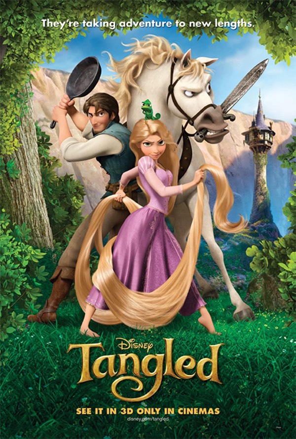 A Love Story, a women seeing out her dream, and a bad guy having a change of heart, all in an hour and forty two minute film. Tangled-Movie Review!
