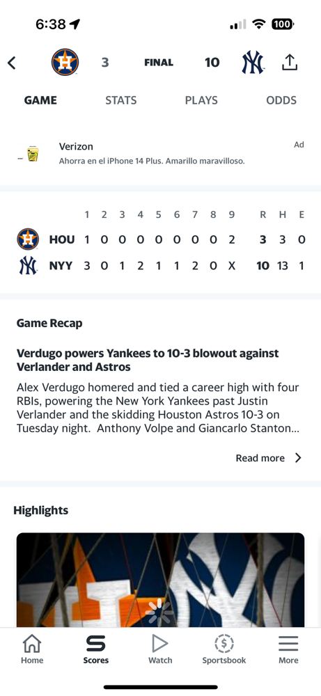 The Yankees destroy Astros in game 1, 10-3!