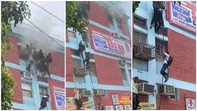 Delhi student's incredible escape from fire at coaching centre