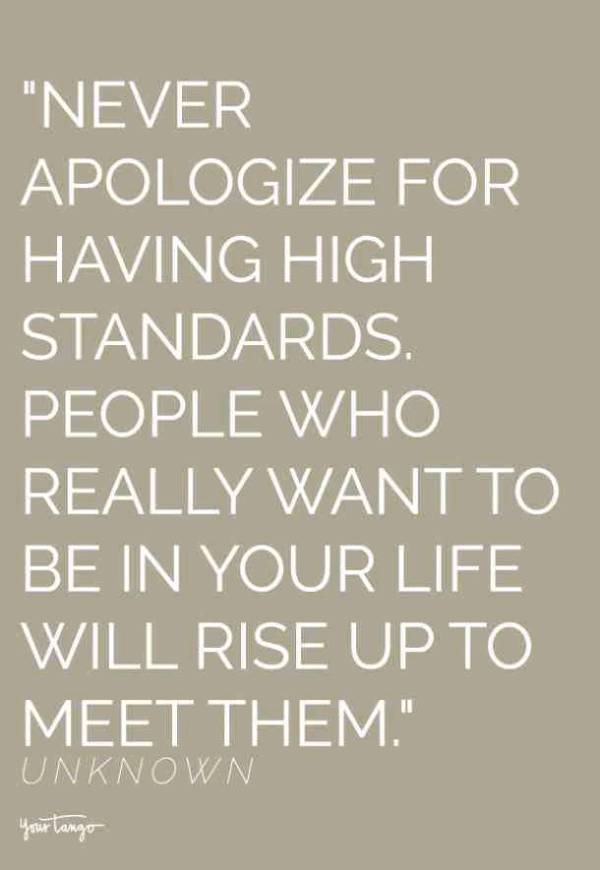 Standards! Set them high!