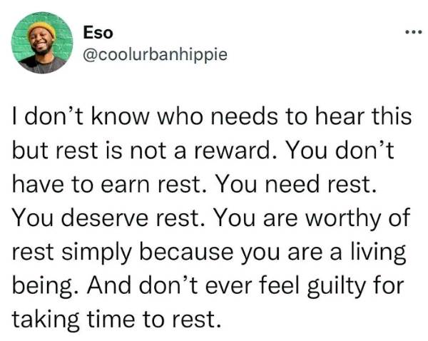 Worthy of Resting?