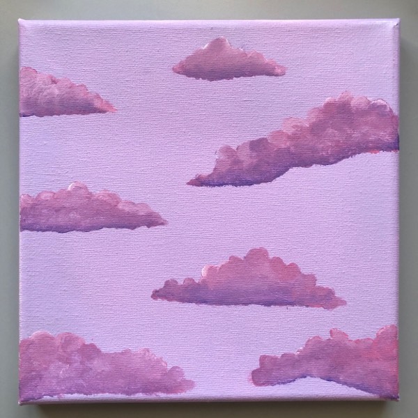 Some small purple clouds