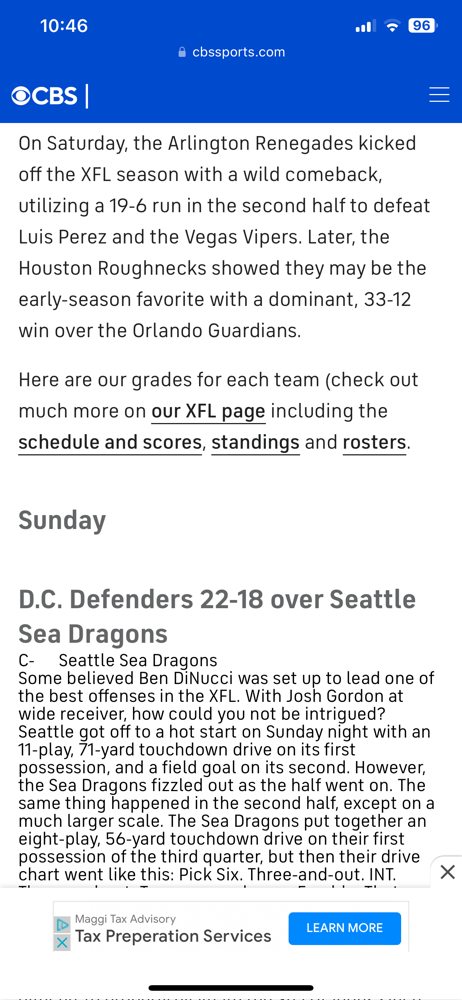 The D.C. Defenders comeback to beat Sea Dragons, 22-18!