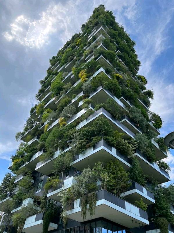 Milan's highrise vertical forest aka Bosco Verticale.