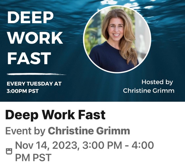 November 14 Deep Work Fast Episode: Personality