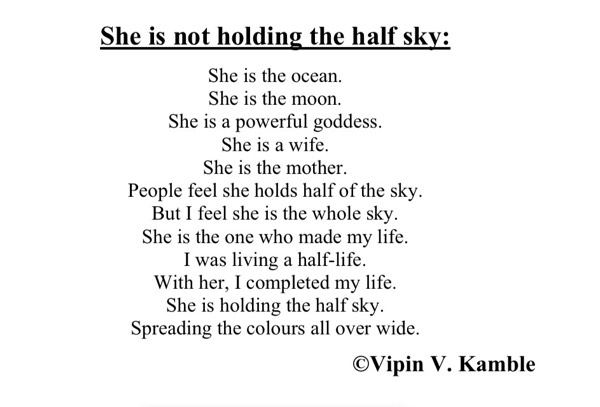 She is not holding the Half Sky