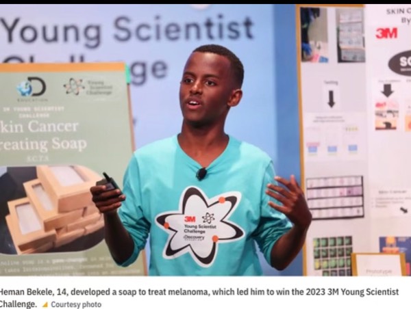 14 Year old invents cancer fighting soap.