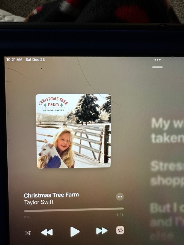 25 Days of Holiday Song Reviews-Day 23! Christmas Tree Farm-Taylor Swift!