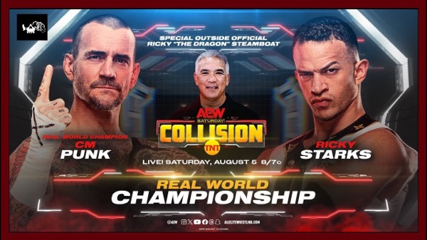 Highlights from AEW Collison’s main event, CM Punk vs Ricky Starks, alongside Ricky "The Dragon" Steamboat as special outside offical. 8/5/23!