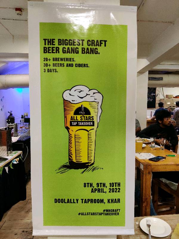 20 breweries + 30 craft beer styles at Doolally. Beer + Food pairing by Cheers Chatty & SALT for cooking