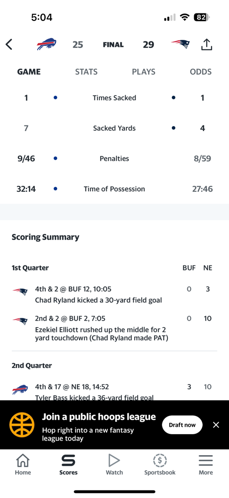 Bonus Swell-The Patriots pull off a clutch victory against Bills in week 7, winning 29-25!