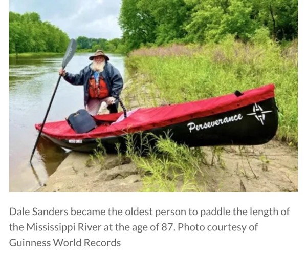 Oldest man to paddle Mississippi #1297