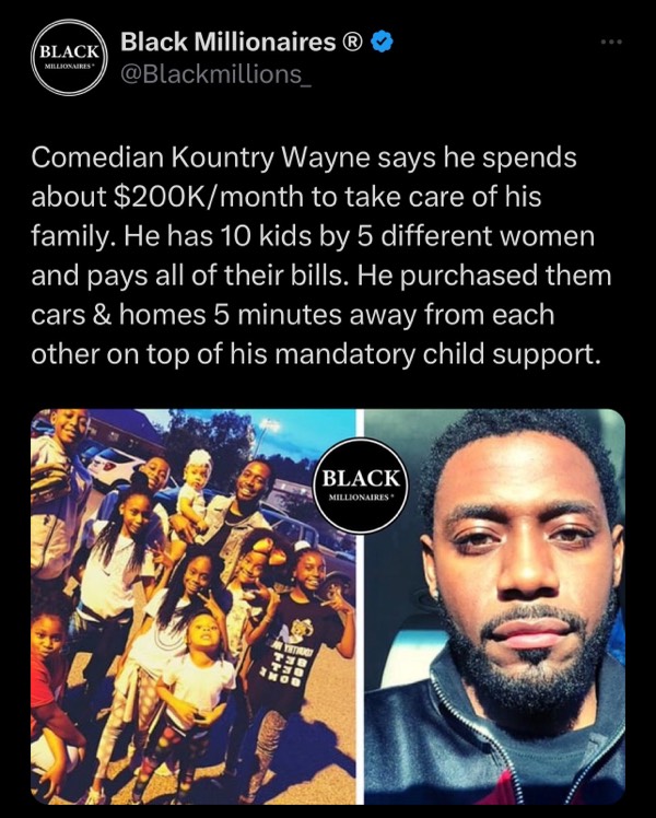 Kountry Wayne Financially Supports All 10 of His Kids And their Mothers