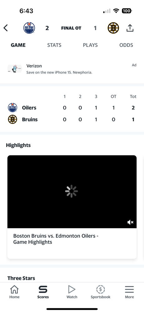 The Bruins collapse against the Oilers, losing 2-1 in OT.