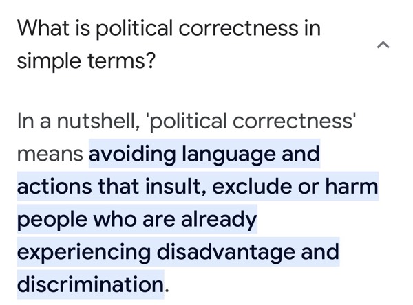 Are we too politically correct?