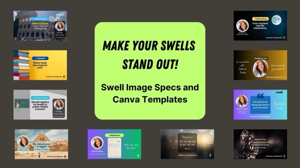 Canva template and specs for cover images for your Swells