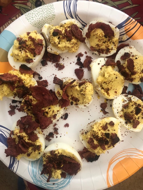 Deviled Eggs With Bacon Crumble From the Diabetes Code Cookbook Turned Out…