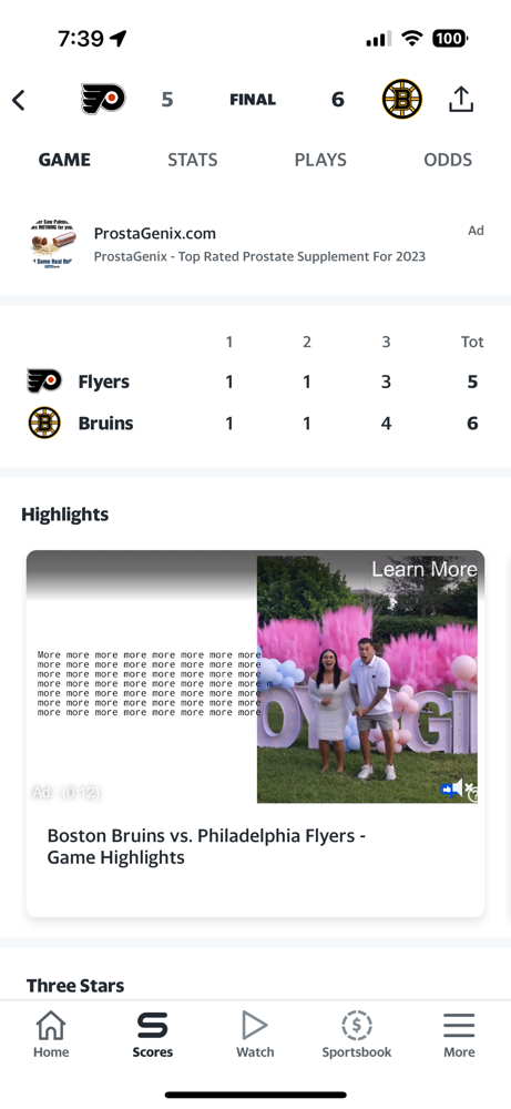 The Bruins battle the Flyers in a tight game, but come out the other side. 6-5!