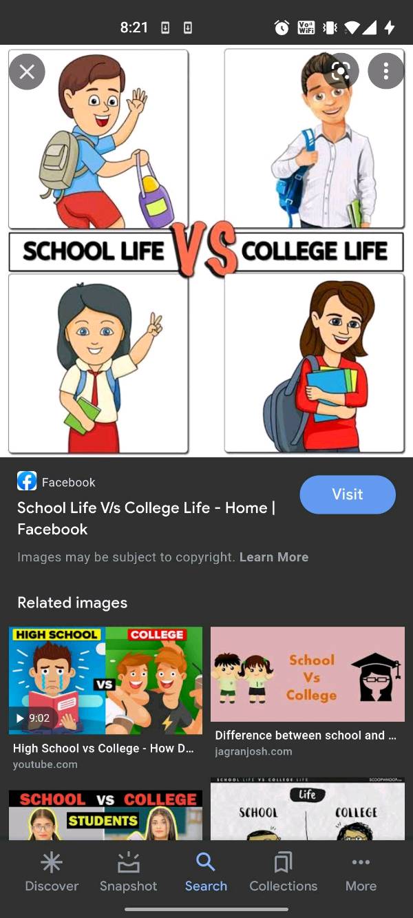 College life vs school life