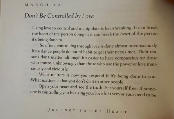 Lunchtime Meditation: Dont Be Controlled by Love