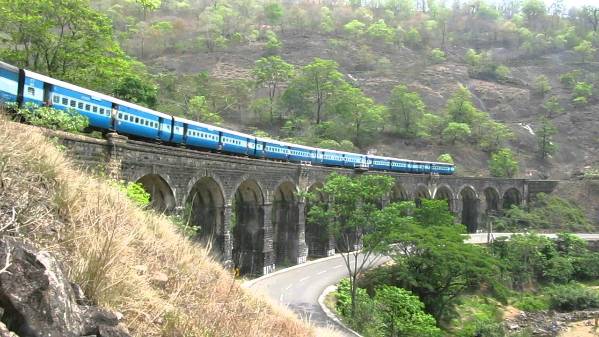 The iconic Aryankavu Railway Bridge