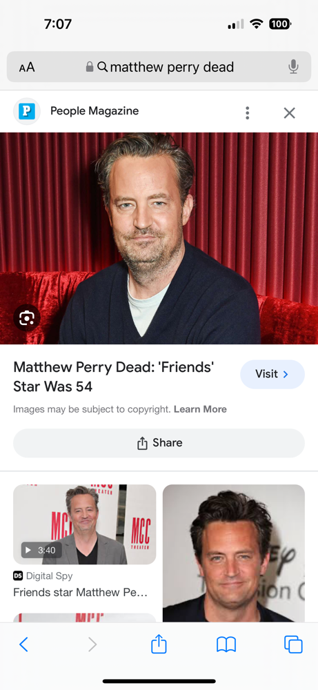 Audio Memorial- Matthew Perry, who played Chandler Bing on Friends, tragicly dies. He was only 54.