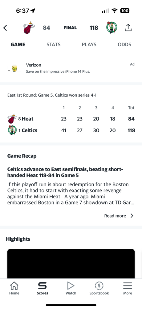 The Celtics throw the Heat out of the kitchen! The Celtics get the victory in game 5, 118-84! The Heat have been eliminated!