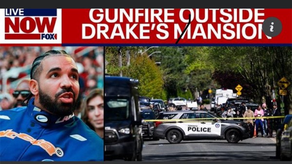 Drakes security guard shot in the chest outside Drakes mansion in Toronto.