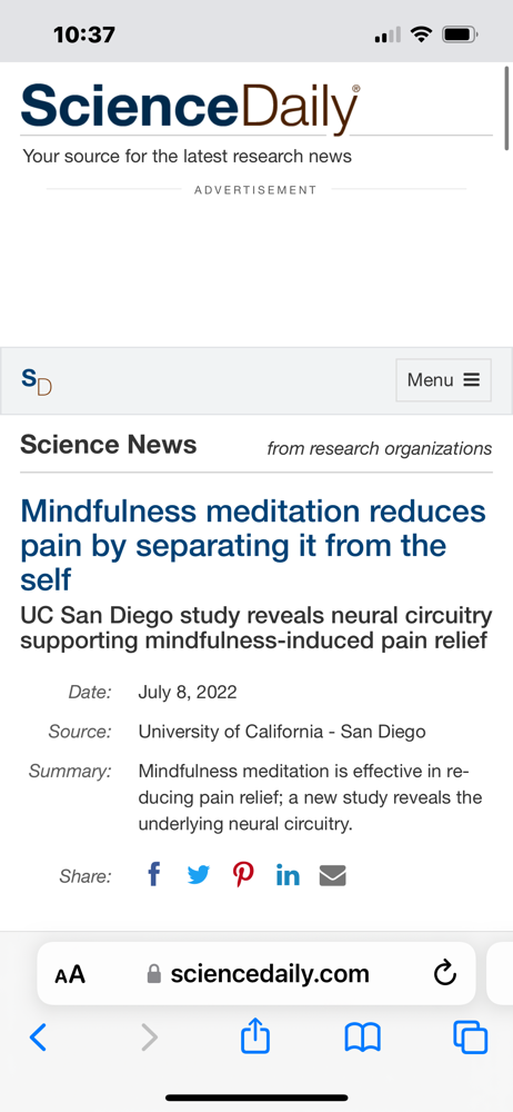 Importance of mindfullness mediation!