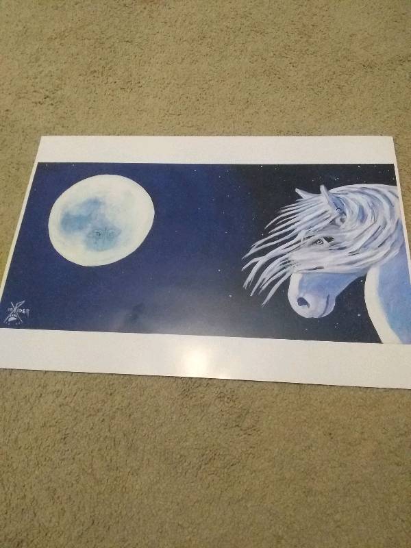 "Two Wolves" Painting
