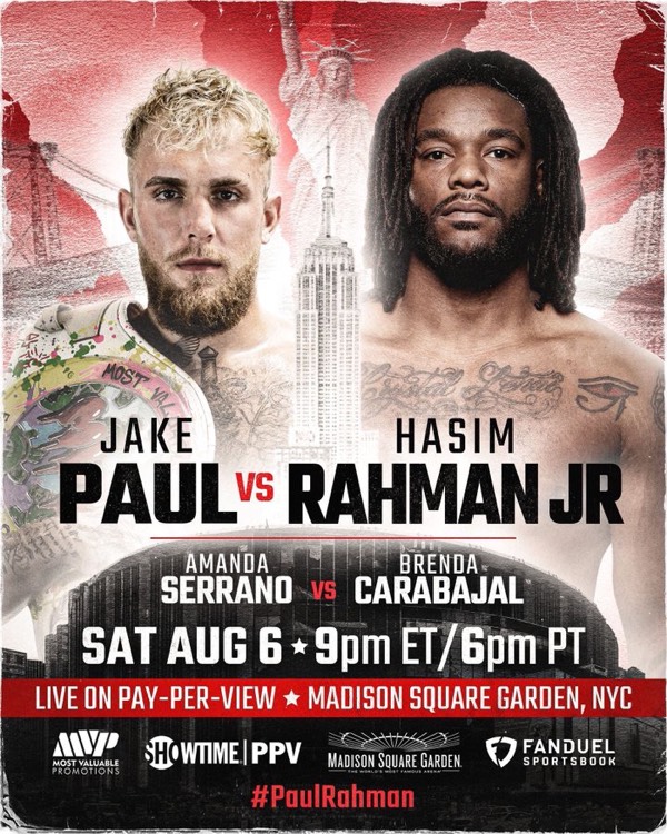 Jake Paul vs Hasim Rahman Jr Fight Cancelled