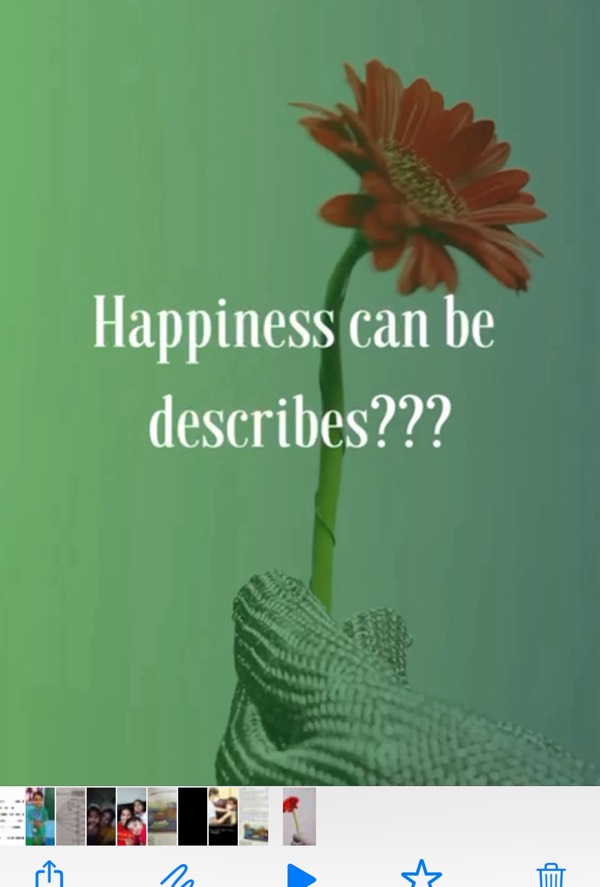 Happiness can be describes.