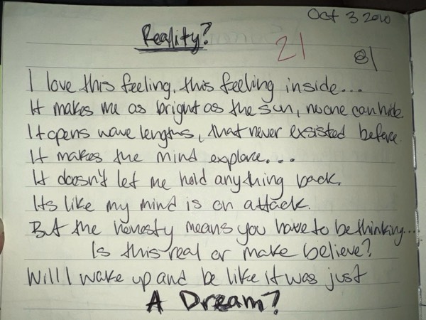 From the Vault: "Reality" written on Oct 3, 2010