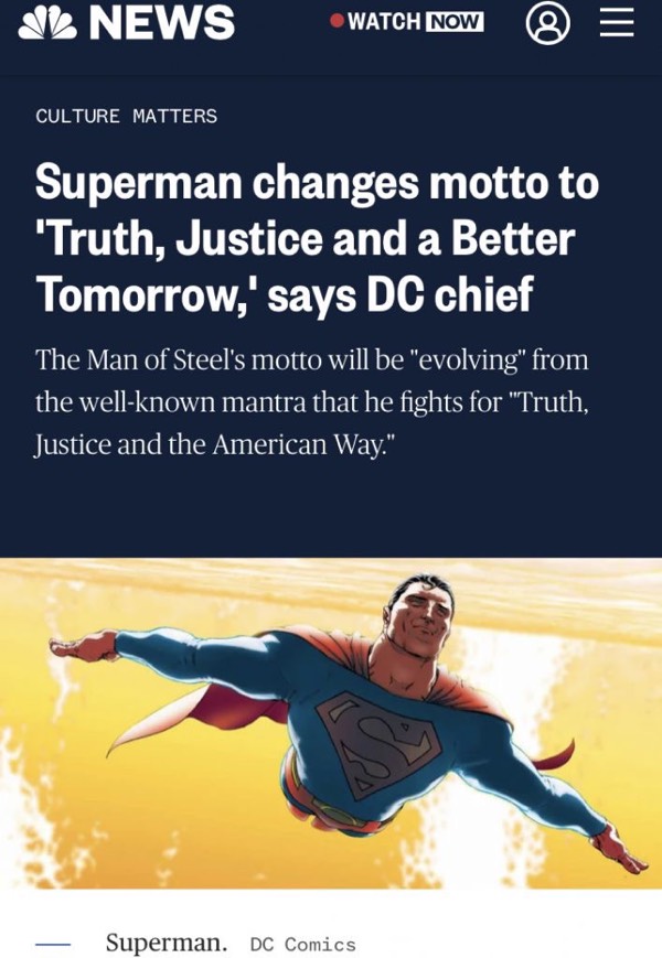 What do you think of Superman’s new motto?