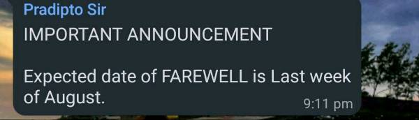 Important News: Farewell Date Announcements!