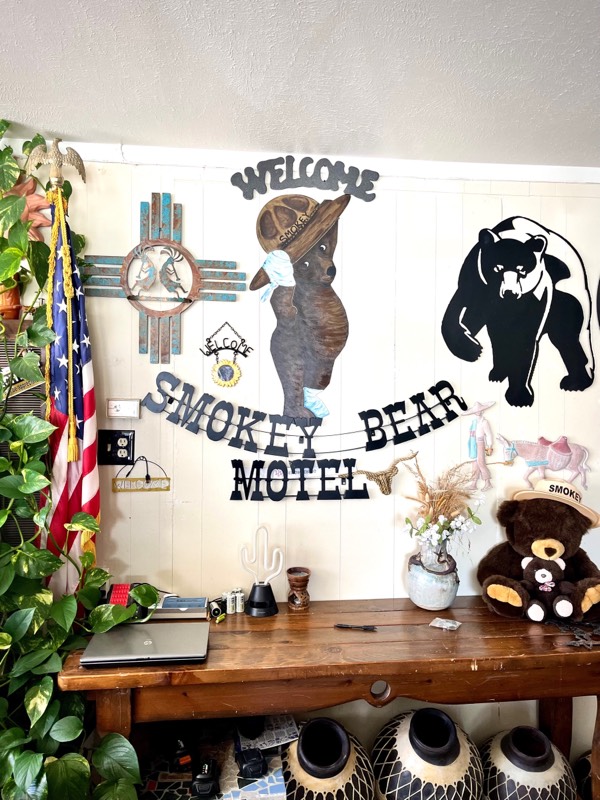 Smokey Bear Motel...Capitan, NM...Emma and Arun...an immigrant story...