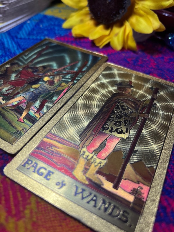 5 of Wands + Page of wands
