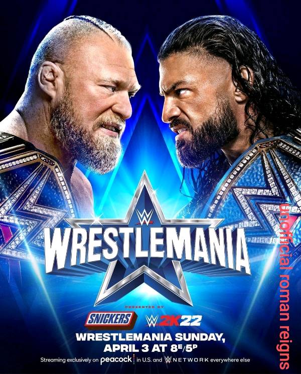 WRESTLE MANIA Match Roman Reigns vs Brock Lesnar