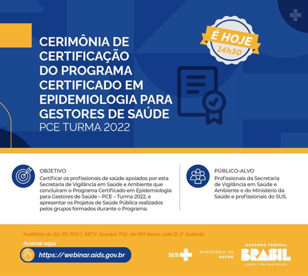 Ceremony of Certification for Epidemiology Program Brazil