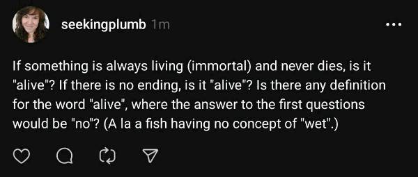 Is an immortal "alive"? 🤔