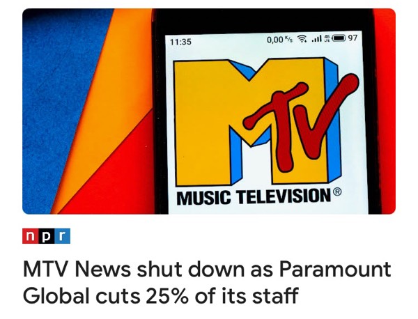 Goodbye To MTV News